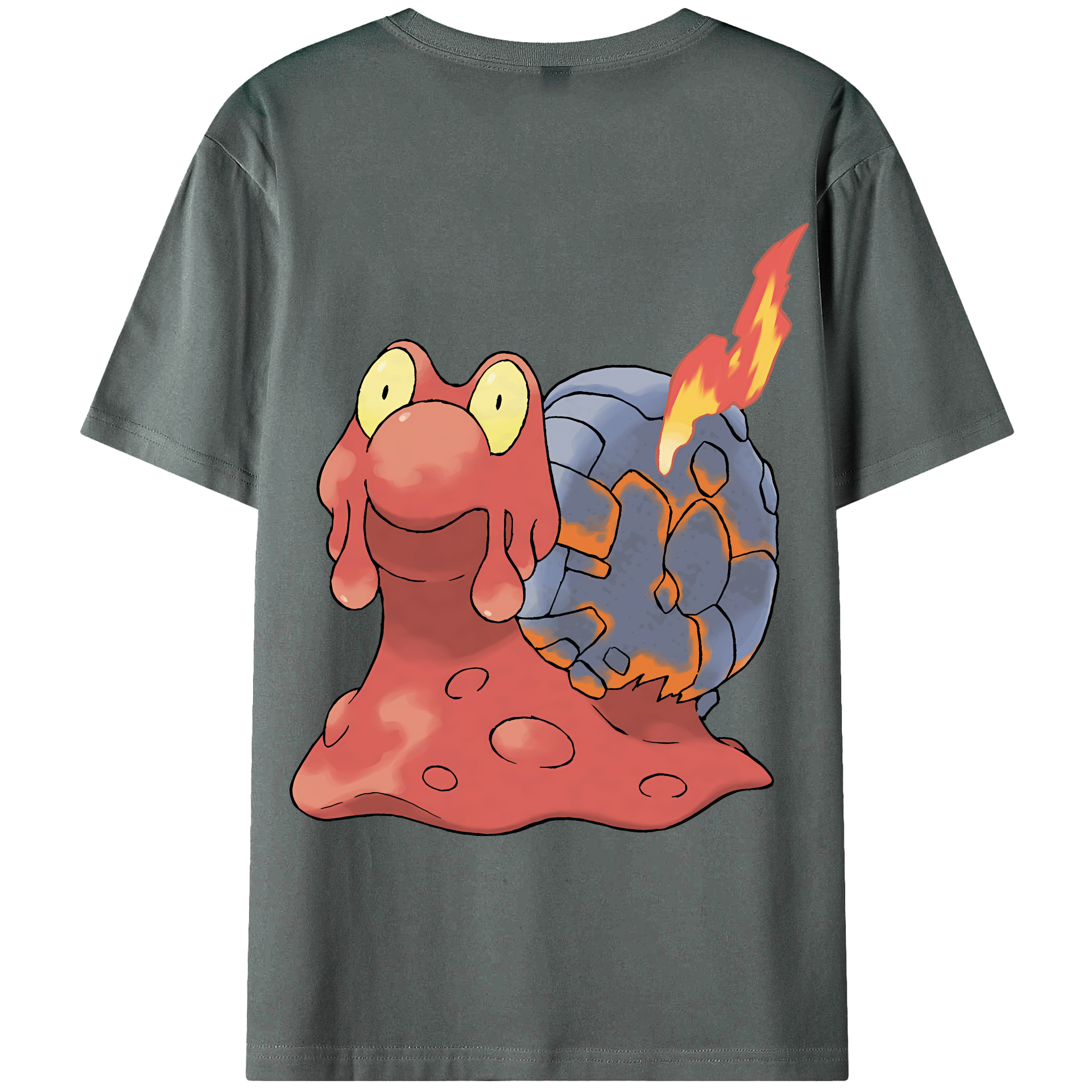 （画像用） ポケットモンスター Pokémon 綿100％ メンズ半袖Tシャツ（バックプリント） 通気性
